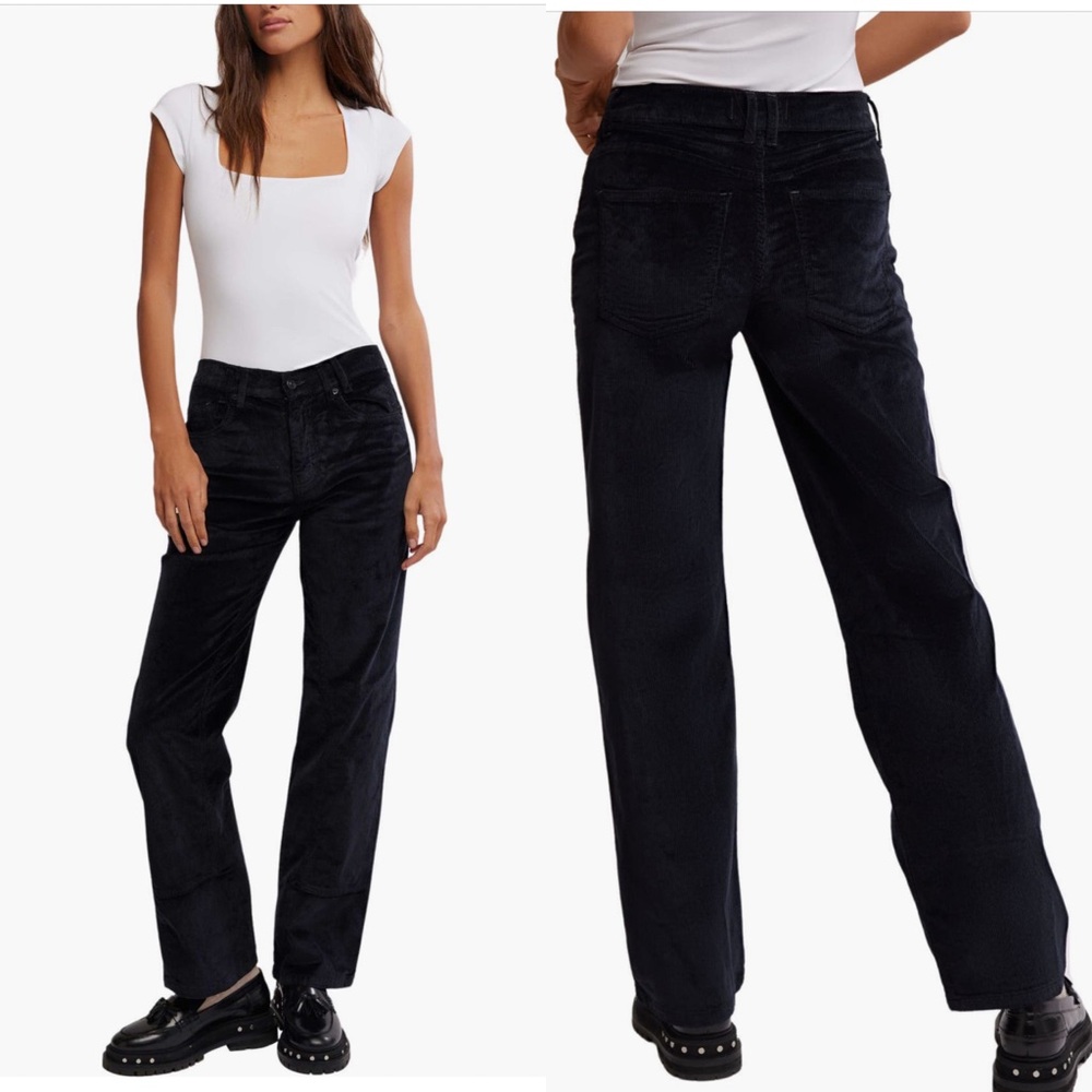 Free People Midnight High Rise Jeans